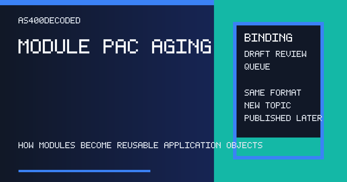 IBM i Modules, Bound Programs, and Binding Directories Explained