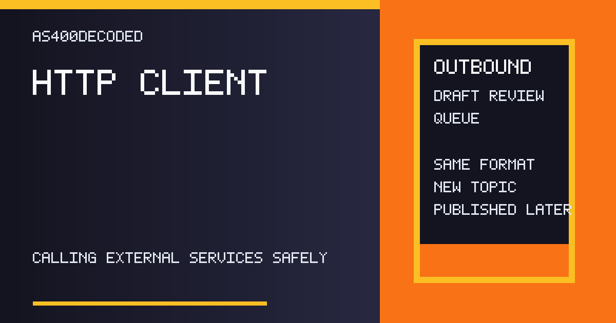 IBM i REST API and HTTP client layout